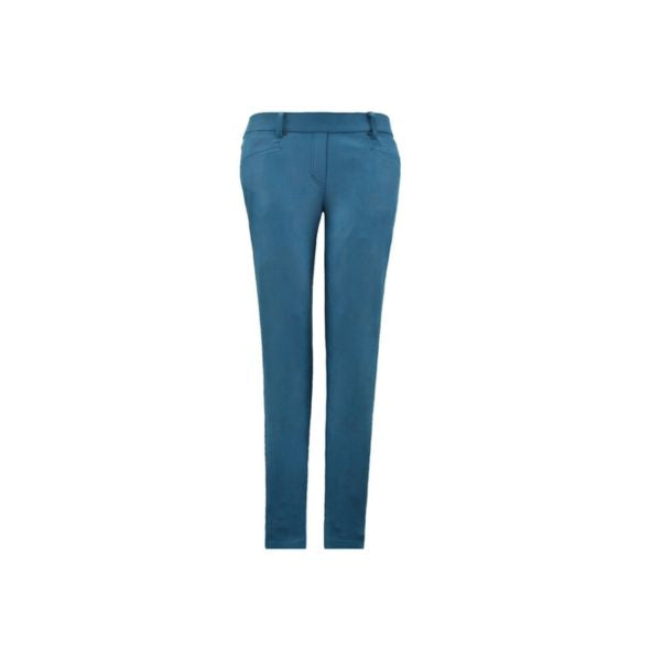 sensia patti dames pantalon petrol coated. bij Marijke Mode