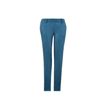 sensia patti dames pantalon petrol coated. bij Marijke Mode