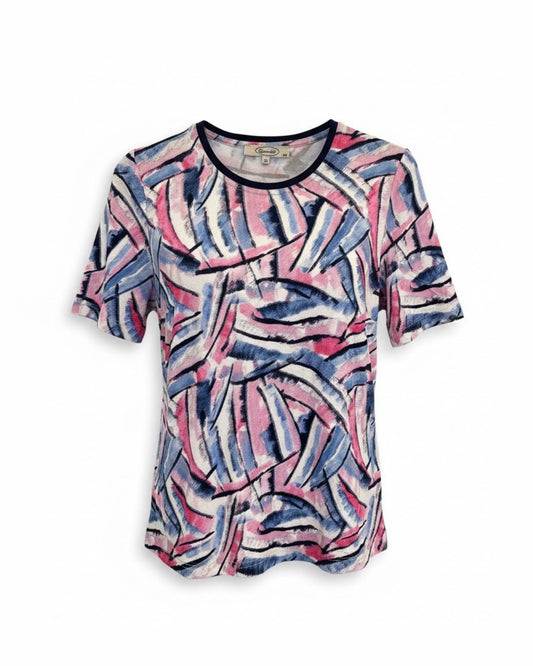 Sensia tweedelige twinset dames in vrolijke voorjaarskleuren – comfortabel vest en shirt | Marijke Mode