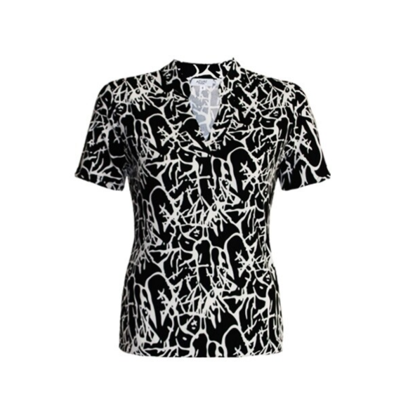 Tops Uni Art Bo Abstract Zwart Wit