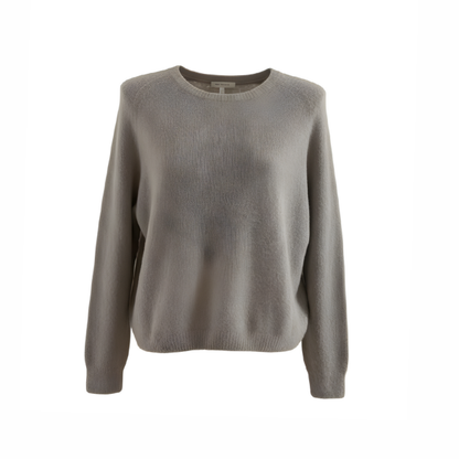 Zachte alpaca trui met ronde hals en lange mouwen in voorjaarskleur van Marijke Mode