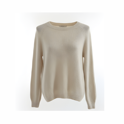 Zachte alpaca trui met ronde hals en lange mouwen in voorjaarskleur van Marijke Mode