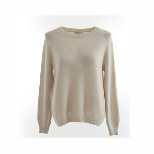 Zachte alpaca trui met ronde hals en lange mouwen in voorjaarskleur van Marijke Mode