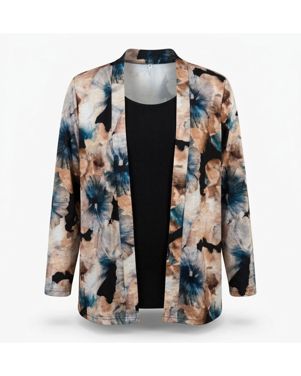Two-in-one twinset dames groen met bloemenprint – Marijke Mode
