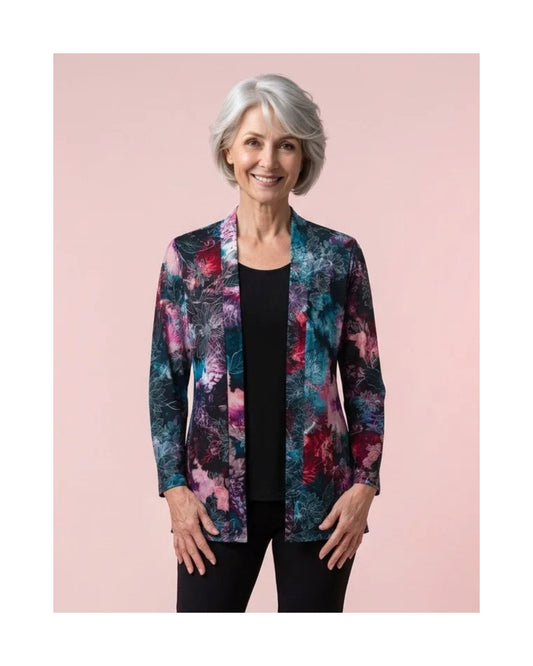 Two-in-one twinset dames groen met bloemenprint – Marijke Mode