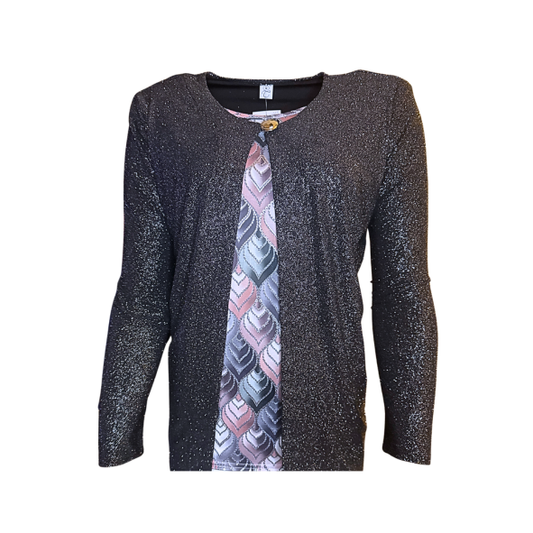 2-in-1 twinset met glitterdetails – Feestcollectie – Marijke Mode