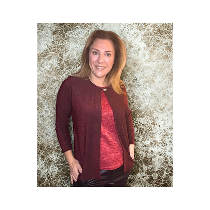 two in one twinset. twedelige glitter set. bij  Marijke Mode