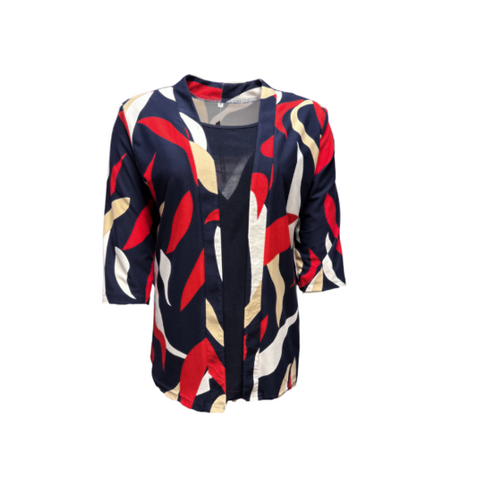 two in one twinset bassini look a like. tweedelige set. verkrijgbaar bij Marijke Mode