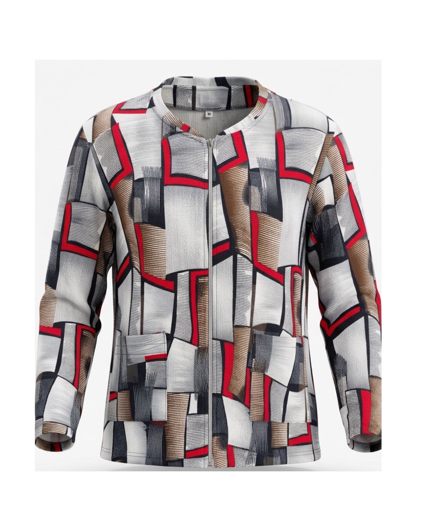 Vest Met Rits Zakjes Rood Marine