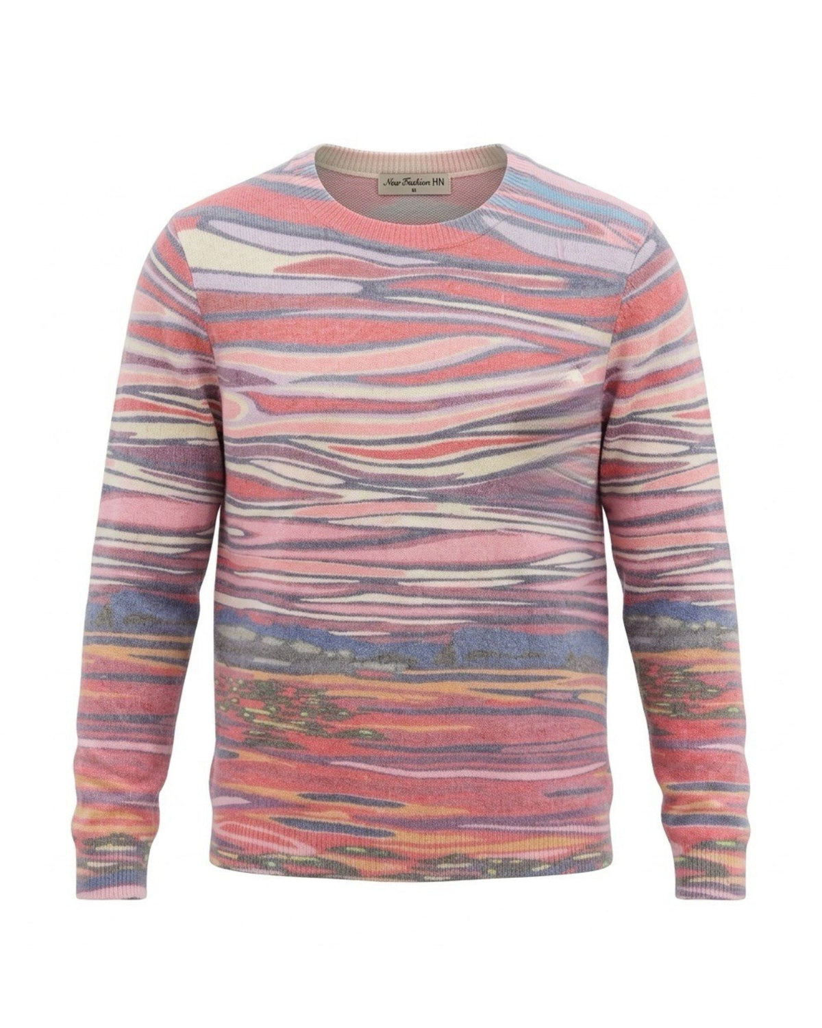 trui met ronde hals en lange mouwen verkocht door Marijke Mode. van Warm Viscose