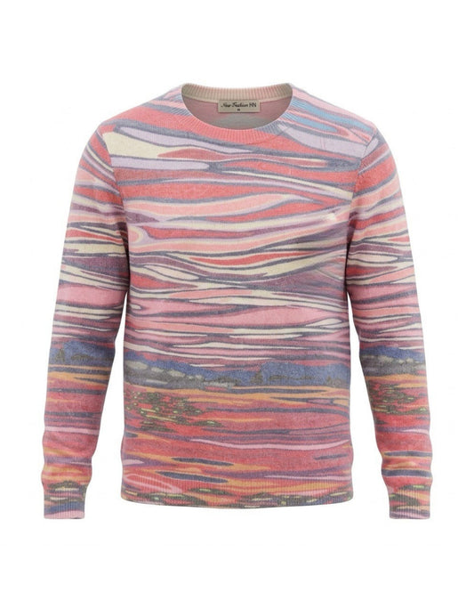 trui met ronde hals en lange mouwen verkocht door Marijke Mode. van Warm Viscose