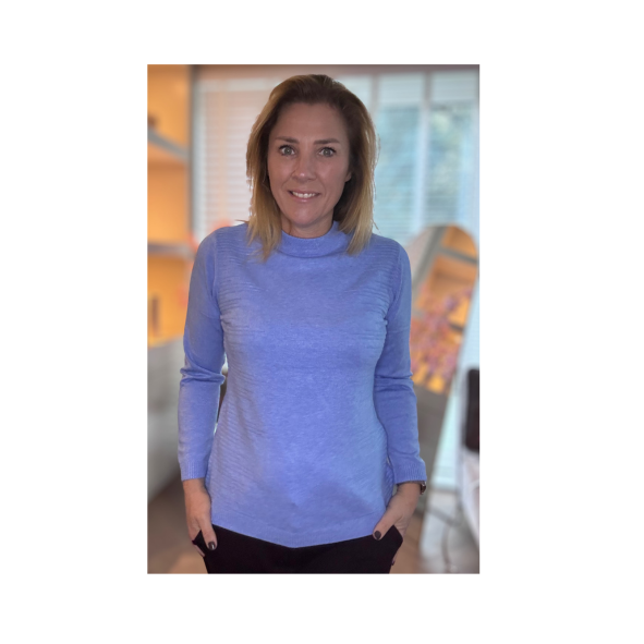 Zachte Turtel Nek Trui Blauw